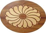 PL-507A-S (Flower Oval)  | Hardwood Panel Inlay