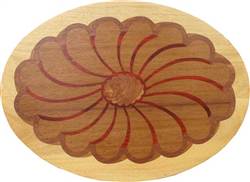 PL-507C-S (Flower Oval)  | Hardwood Panel Inlay